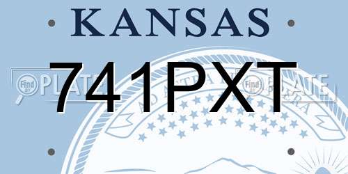 741PXT Kansas License Plate