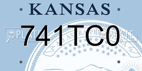 741TC0 Kansas License Plate