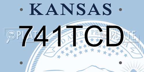 741TCD Kansas License Plate