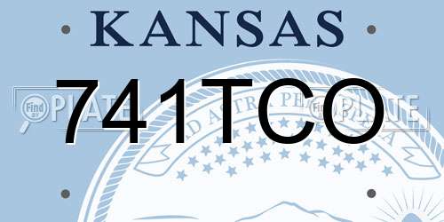 741TCO Kansas License Plate