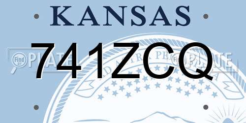 741ZCQ Kansas License Plate