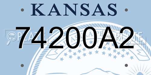 74200A2 Kansas License Plate