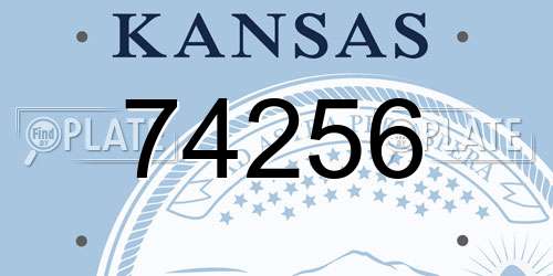 74256 Kansas License Plate
