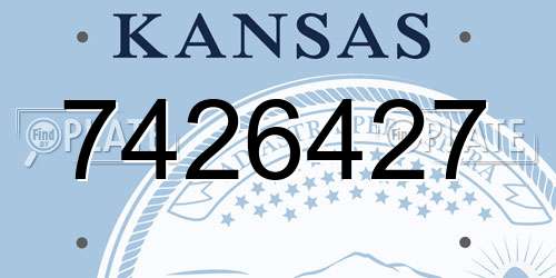 7426427 Kansas License Plate