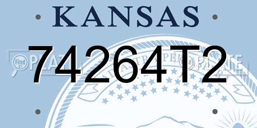 74264T2 Kansas License Plate