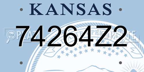 74264Z2 Kansas License Plate