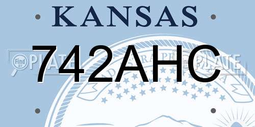 742AHC Kansas License Plate