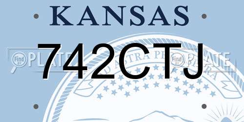 742CTJ Kansas License Plate
