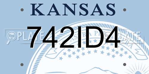 742ID4 Kansas License Plate