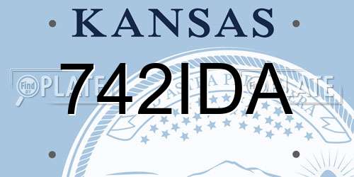 742IDA Kansas License Plate