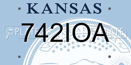742IOA Kansas License Plate