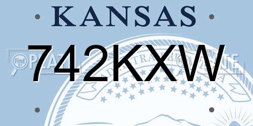 742KXW Kansas License Plate