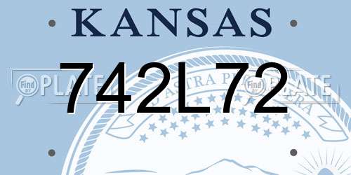 742L72 Kansas License Plate