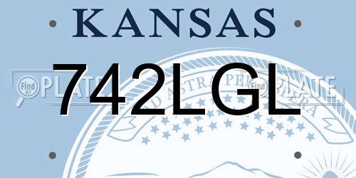 742LGL Kansas License Plate