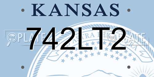 742LT2 Kansas License Plate