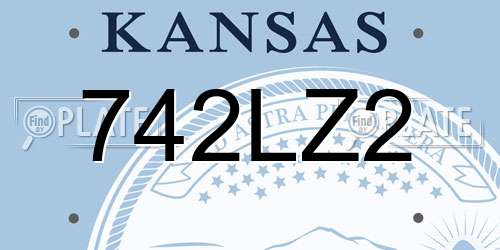 742LZ2 Kansas License Plate