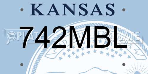 742MBL Kansas License Plate