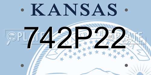 742P22 Kansas License Plate