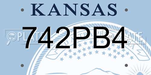 742PB4 Kansas License Plate