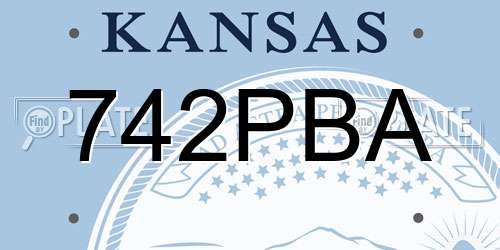 742PBA Kansas License Plate