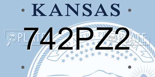 742PZ2 Kansas License Plate