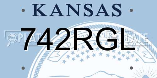742RGL Kansas License Plate