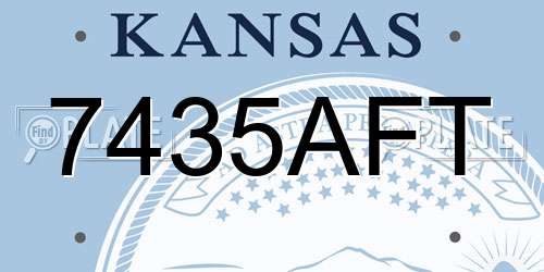 7435AFT Kansas License Plate