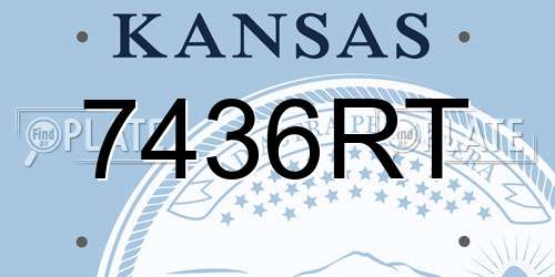 7436RT Kansas License Plate