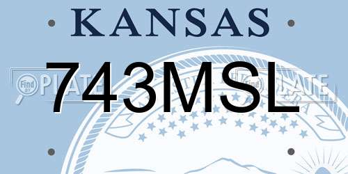 743MSL Kansas License Plate
