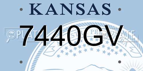 7440GV Kansas License Plate