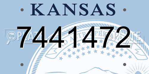 7441472 Kansas License Plate