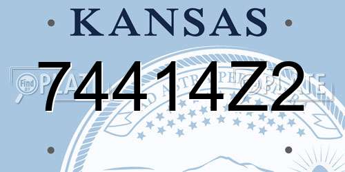 74414Z2 Kansas License Plate