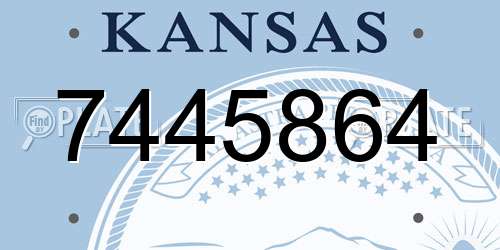 7445864 Kansas License Plate