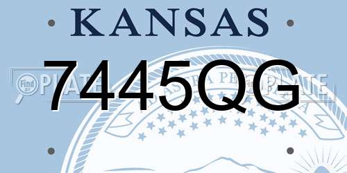 7445QG Kansas License Plate