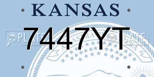 7447YT Kansas License Plate
