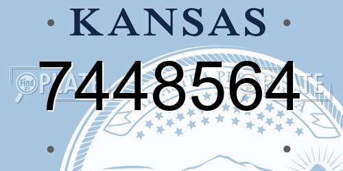 7448564 Kansas License Plate