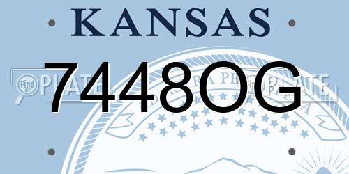 7448OG Kansas License Plate