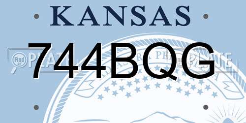 744BQG Kansas License Plate