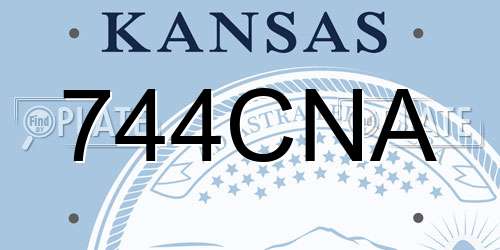 744CNA Kansas License Plate
