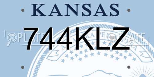 744KLZ Kansas License Plate