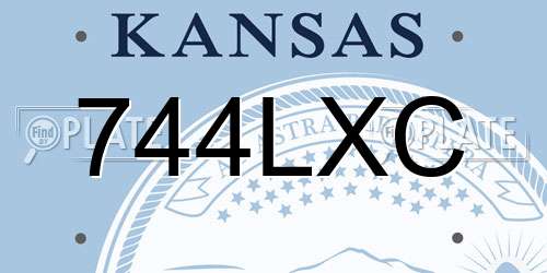 744LXC Kansas License Plate
