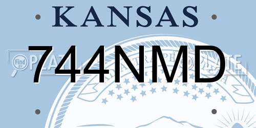 744NMD Kansas License Plate