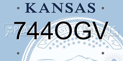 744OGV Kansas License Plate