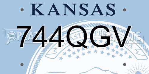 744QGV Kansas License Plate