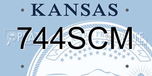 744SCM Kansas License Plate