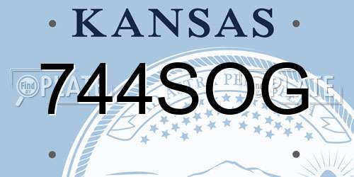 744SOG Kansas License Plate