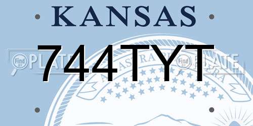 744TYT Kansas License Plate