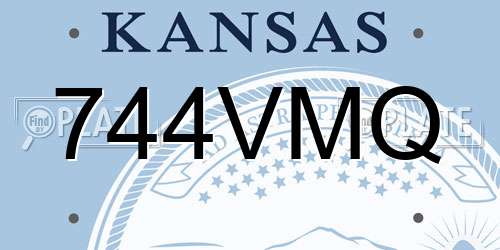 744VMQ Kansas License Plate