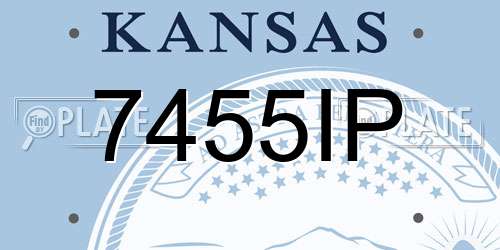 7455IP Kansas License Plate