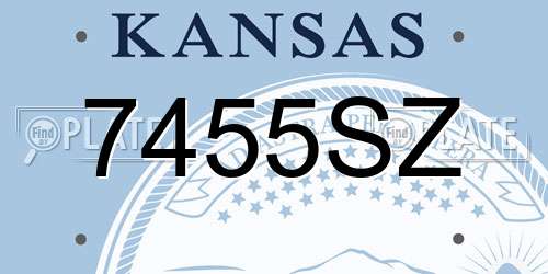 7455SZ Kansas License Plate